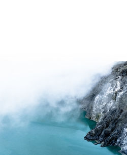 Beautiful clouds and ijen crater