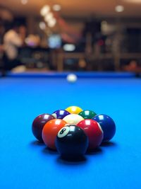 Close-up of balls on table