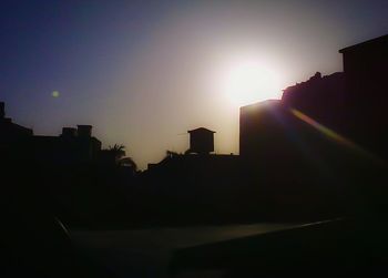 Sunset over city