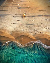 High angle view of sea shore