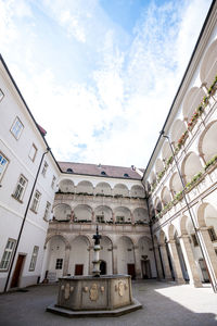 Low angle view of building against sky