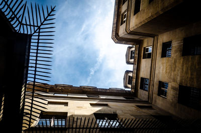 Low angle view of buildings against sky