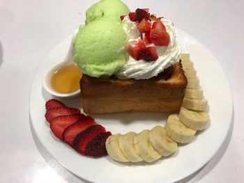 Close-up of dessert in plate