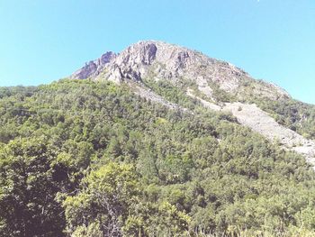 Scenic view of mountains against clear sky