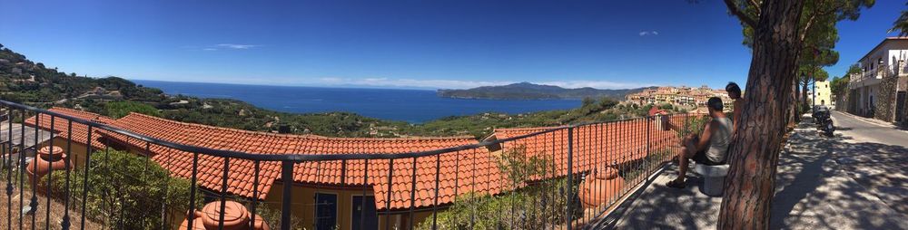 Panoramic view of mountains against sky