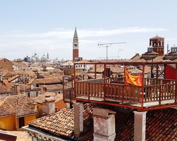 View of buildings against sky in city