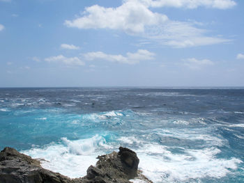 Scenic view of sea against sky