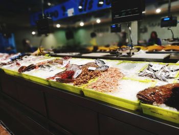 Close-up of served fish in tray