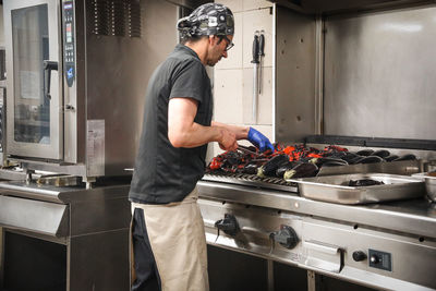 Chef cooking in the restaurant