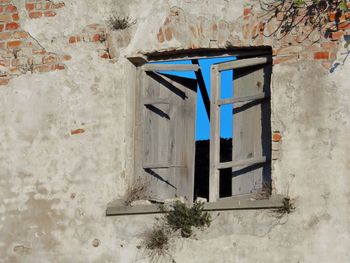 Window on wall of old building