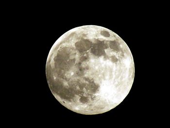 Low angle view of moon in sky