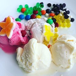 Close-up of ice cream in plate