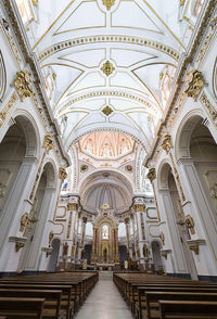 Inside of our lady of consuelo church in altea, province of alicante, spain.