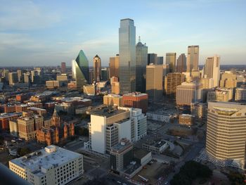 High angle view of city