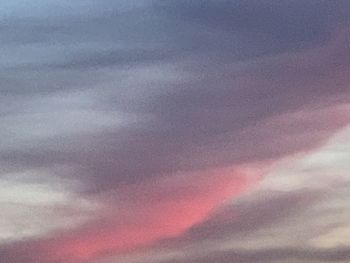 Low angle view of clouds in sky during sunset