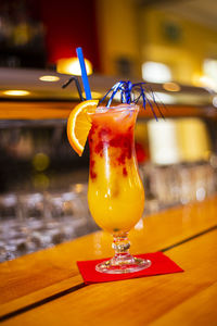 Close-up of drink on table