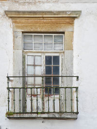 Close-up of closed window