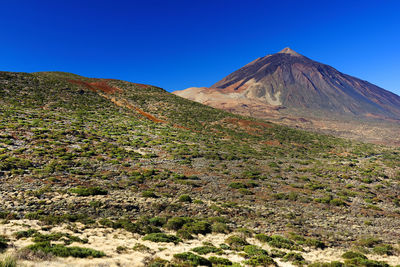 Scenic view of landscape at el teide national park
