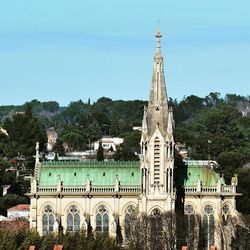 Low angle view of church against sky