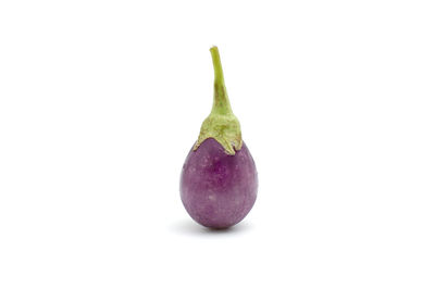 Close-up of apple against white background