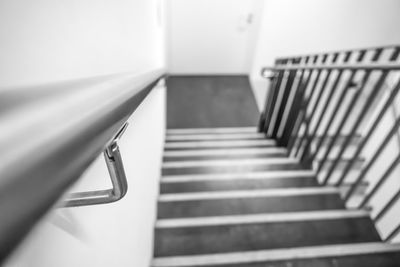 High angle view of staircase