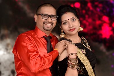 Portrait of smiling young couple