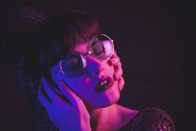 Close-up portrait of young woman