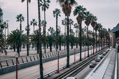 View of street in city