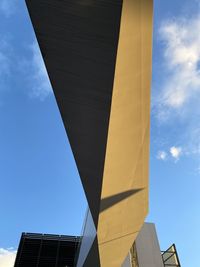 Low angle view of modern building against sky