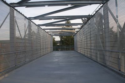 View of bridge in greenhouse