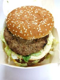 Close-up of burger