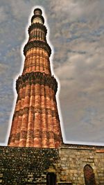 Low angle view of eiffel tower against sky
