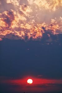 Low angle view of sky during sunset