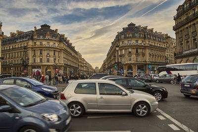 City street with buildings in background