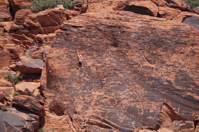 Man standing on cliff