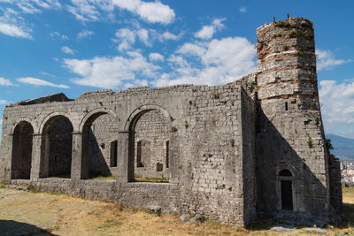 Low angle view of historic building against sky