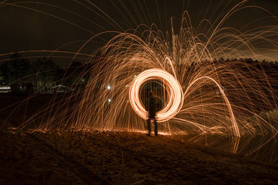 Light trails on illuminated christmas lights