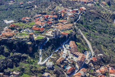 High angle view of cityscape