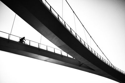 Low angle view of suspension bridge