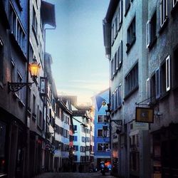 Low angle view of buildings against sky