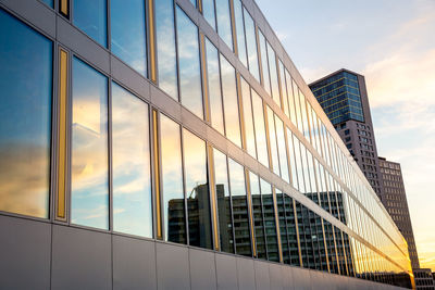 Low angle view of modern building against sky