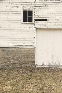 Abandoned door of building