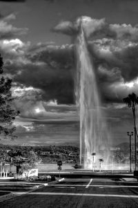 Fountain against sky