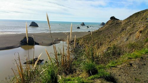 Scenic view of sea against sky