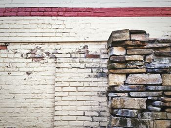 Stack of stone wall