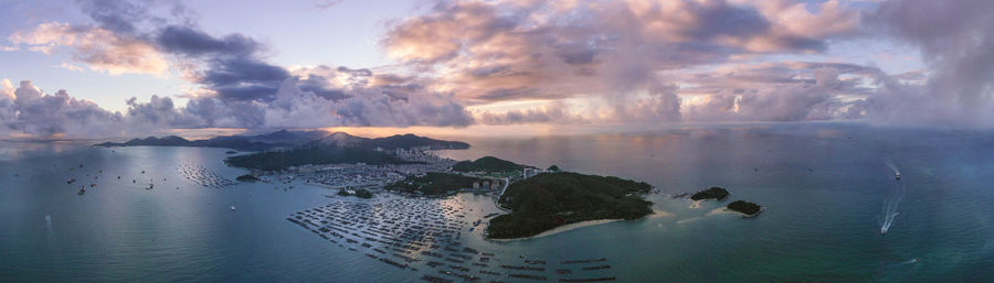 Panoramic view of sea against sky