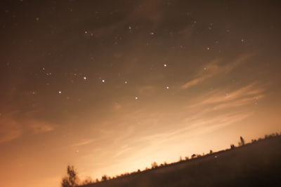 Low angle view of sky at night