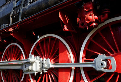 Cropped image of steam train at museum