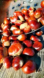 High angle view of fruits