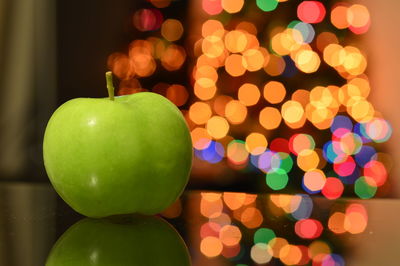 Close-up of apples on christmas tree